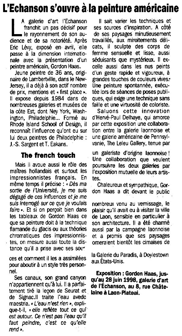 Text of French language article presented as an image